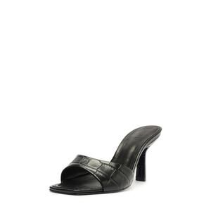 Schutz 'Posseni' Black Leather Slide Sandals Size 7.5